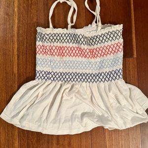 Adorable red white  and blue tank top
